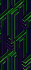 Wall Mural - Abstract background with purple and green lines for iPhone made with Ai generative technology