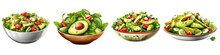 Avocado Salad Clipart Collection, Vector, Icons Isolated On Transparent Background