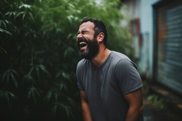Poster - Handsome laughing man.
