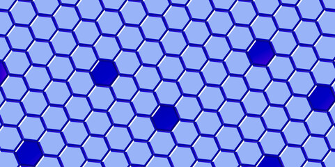 abstract blue  hexagon background design a blue  honeycomb grid pattern. . geometric background