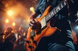 © Маргарита Вайс - Close up of a musician guitar playing a concert on a club stage