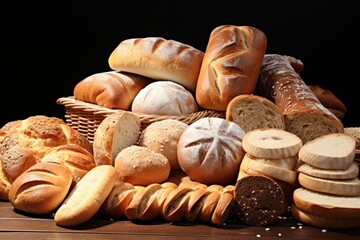 Aufkleber - Composition of different types of bread.