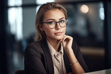 Wall Mural - shot of a young woman at work