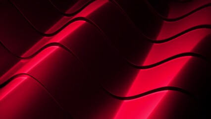 Poster - Moving texture of metallic colored waves. Design. Metal lines move in waves. Background of colored waves of metal curved plates