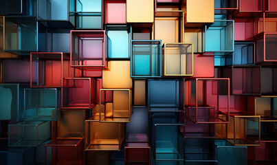 Wall Mural - abstract texture background from colored geometric shapes.