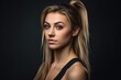 © altitudevisual - an attractive young woman with her hair styled in a side ponytail