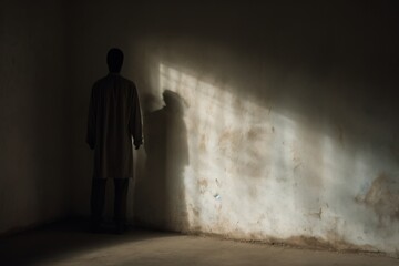 Poster - Mystical shadow on the wall.