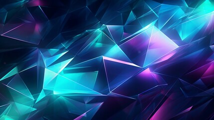 Wall Mural - abstract futuristic communication neon low poly motion background