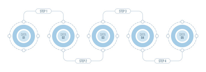 Wall Mural - infographic design template with 5 options, steps or parts. the concept of consecutive stages of the