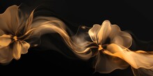 Beautiful Abstract Black And Gold Luxury Impressionistic Floral Design Background. Beautiful Generative AI AIG32