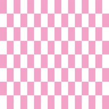 Seamless Pink Pattern. A Chess Board With An Abstract Pattern. A Popular Background In The Form Of A Grid, Checkered. For Print, Banner, Card. Art Vector Illustration. Barbie Style