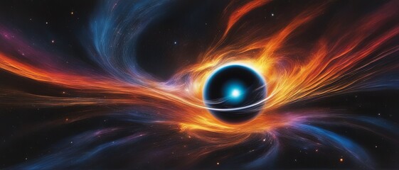 Wall Mural - the aftermath of a supernova explosion, the remnants collapse and give rise to neutron stars