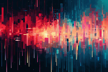 Poster - dashes_abstract_background. color background.