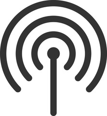 Poster - Free wi fi icon. Connection zone wifi vector symbol. Radio waves signal.