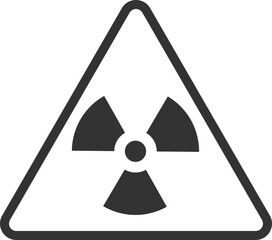 Poster - Radiation icon vector. Warning radioactive sign danger symbol.