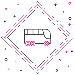 Poster - line bus icon isolated on white background. transportation concept. bus tour transport. tourism or p