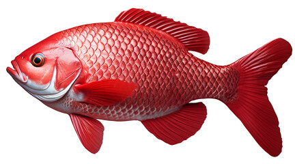 red fish isolated transparent