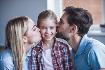 Wall Mural - Happy family at home