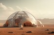A dome structure on Mars. Generative AI