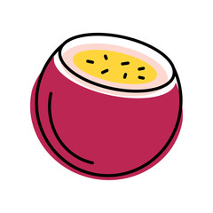 Poster - passion fruit fresh icon isolated