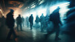 © Justlight - A sea of silhouettes stir within the underground station, their bodies swaying rhythmically to the rumble of an approaching subway.