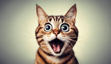 A Comical Image Of A Surprised Cat With Wide Eyes And Raised Eyebrows. Perfect For Adding Humor To Your Content Or Meme Creation