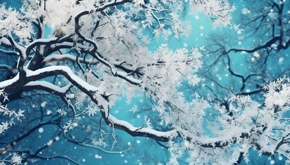 Wall Mural - winter landscape background, generative ai.