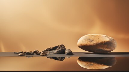 Poster - Stones are reflected against the background