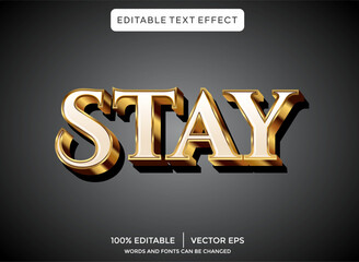 Poster - stay 3D text effect template