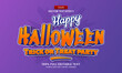 © Janicom AN - Design editable text effect, happy halloween 3d text vector illustration