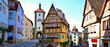 Popular photography spots in the
Medieval old street in Rothenburg ob der Tauber in a beautiful summer day, Germany.