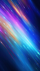 Poster - Flying lights. Pink, blue colors. Abstract background.