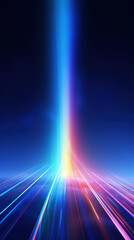 Poster - Flying lights. Pink, blue colors. Abstract background.