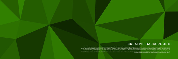 Wall Mural - abstract green triangles background for business template