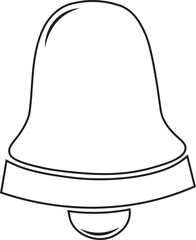 Fototapete - Digital png illustration of black bell outline on transparent background