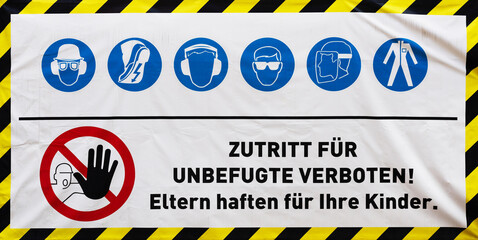 Sticker - Baustellenhinweisschild