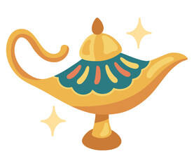 Poster - magic genie lamp antique