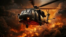 Military Combat Helicopter For War, Aviation For Combat Operations
