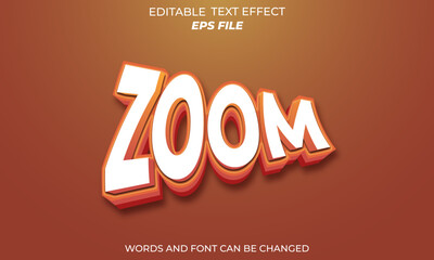 Poster - zoom text effect . font editable, typography, 3d text. vector template