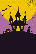 Vector Background With A Set Of Halloween Icons For Banners, Cards, Flyers, Social Media Wallpapers, Etc.