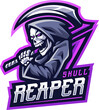 Skull reaper logo mascot