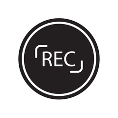 Canvas Print - recording icon vector