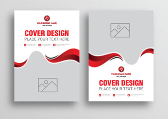 Poster - Annual report brochure flyer design template vector, presentation book cover templates, layout in A4 size