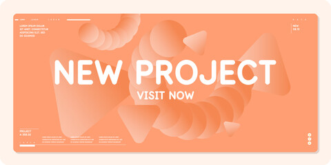 Poster - A modern poster in a fashionable geometric style. Abstract background with various elements. Vector graphics.