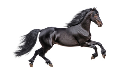 Naklejka na meble black horse isolated on transparent background cutout