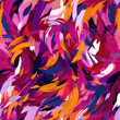 © Evarelle - Colorful brush strokes abstract seamless pattern.