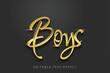 © Abdul Majid - Boys text effect, gold lance light style in with black background