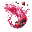 © aiartist - Splash of berry juice, isolated transparent, Generative AI