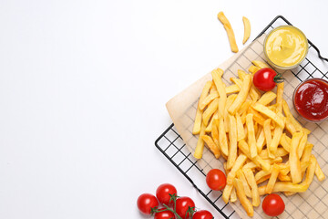 Wall Mural - Fried potato, concept of junk and fast food