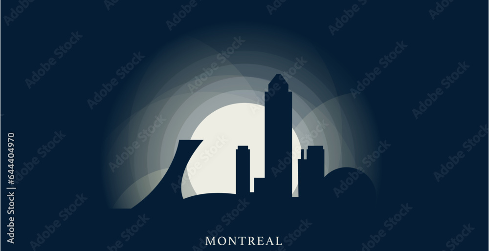 Canada Montreal cityscape skyline city panorama vector flat modern ...